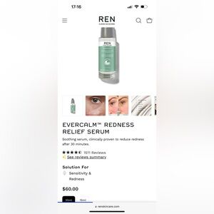 REN Evercalm Redness Relief Serum